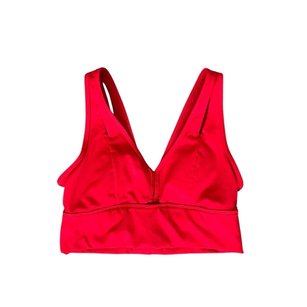 ALO Yoga United Sports Bra Longline Women's Size Small Scarlet Red Athleisure